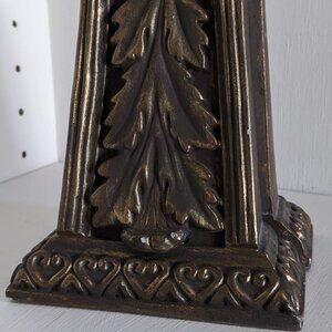 Neo-classical Carved Gold Gilt Acanthus Leaf Bookend Scones Vintage 5.25Hx4.75L
